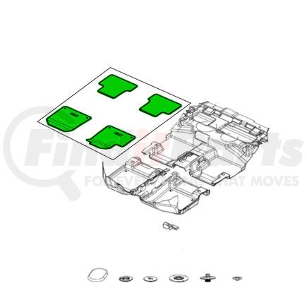 Mopar 7CX76DX9AA Floor Mat Set - Front or Rear, For 2021 Jeep Compass