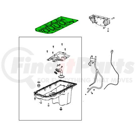 Mopar 53011380AD Engine Oil Sump Windage Tray - with Gasket