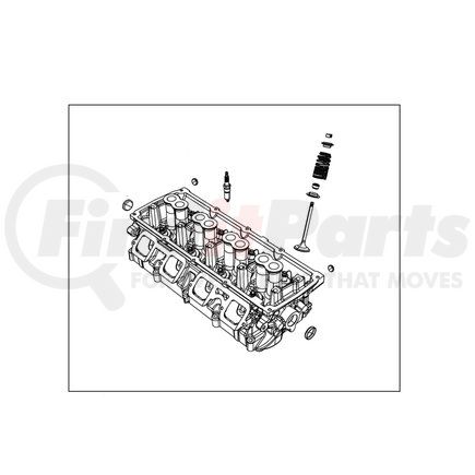 Mopar 68280510AD Engine Cylinder Head Assembly - Right