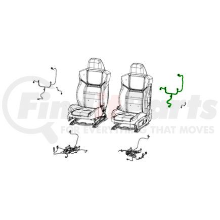 Mopar 68334557AB Seat Back Assembly - Left or Right