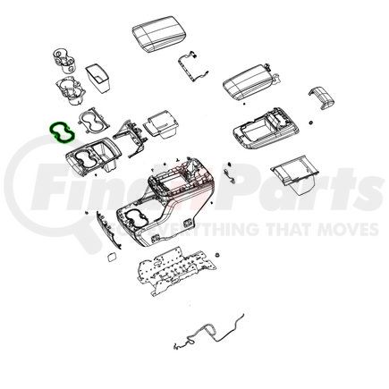 Mopar 68378880AC Console Cup Holder Light - For 2021-2023 Jeep Grand Cherokee L
