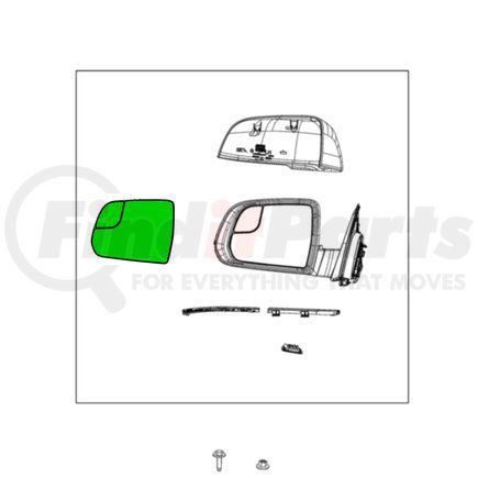 Mopar 68551398AA Door Mirror Glass - Right