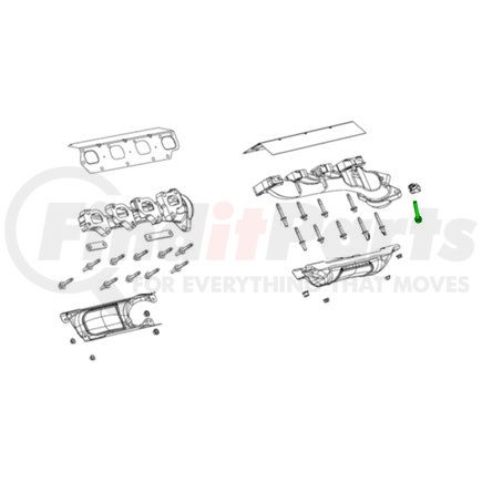 Mopar 06513670AA Exhaust Manifold Bolt - Hex, For 2021 Ram 1500