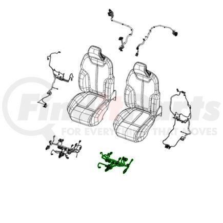 Mopar 68447742AD Seat Cushion Wiring Harness - Right