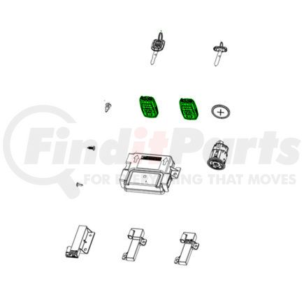 Mopar 68538046AB Keyless Entry Transmitter - For 2019-2022 Ram