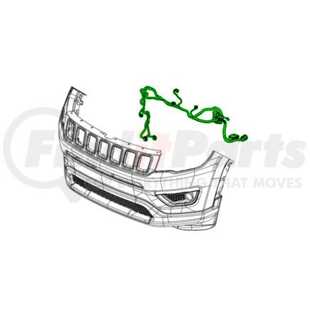 Mopar 68491699AC Bumper Cover Wiring Harness - Front, For 2022 Jeep Compass
