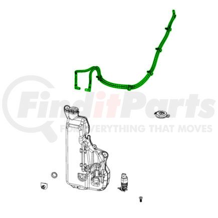 Mopar 68548933AA Washer Fluid Reservoir Hose - Dual Pump