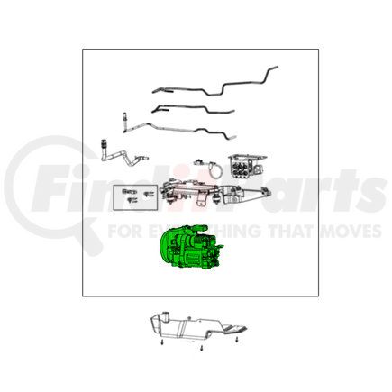 Mopar 68597424AA Air Suspension Compressor - For 2013-2018 Ram 1500