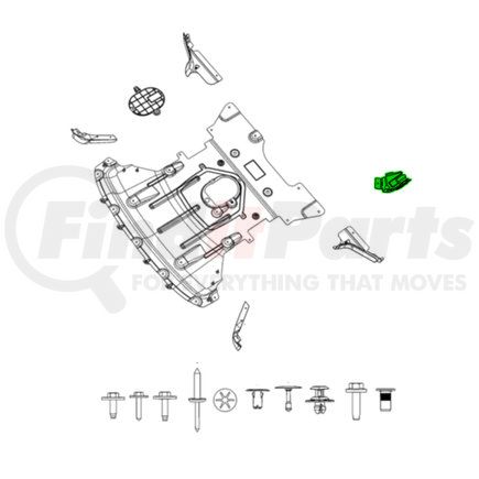 Mopar 68528035AA Body Control Module Bracket - For 2022-2023 Jeep Grand Cherokee