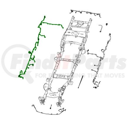 Mopar 68521650AA Chassis Wiring Harness - Right, For 2022 Ram 3500