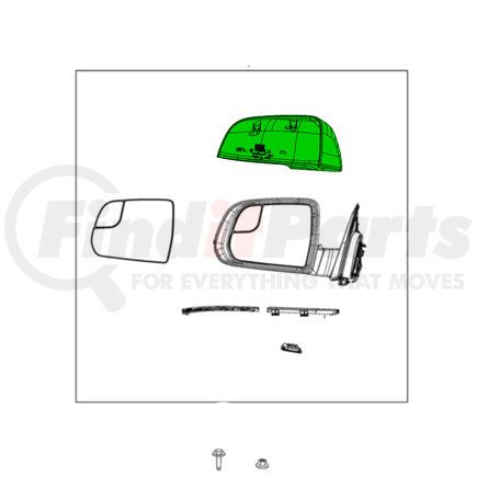 Mopar 7HM10TZZAA Door Mirror Cap - Right