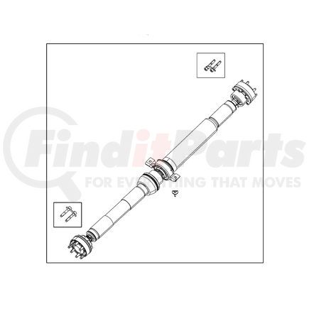 Mopar 52123627AC Drive Shaft - Rear, for 2011-2021 Jeep Grand Cherokee & 2022 Grand Cherokee WK