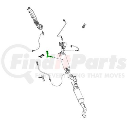 Mopar 5146662AD Exhaust Gas Temperature (EGT) Sensor - Inlet, for 2014-2019 Ram/Jeep