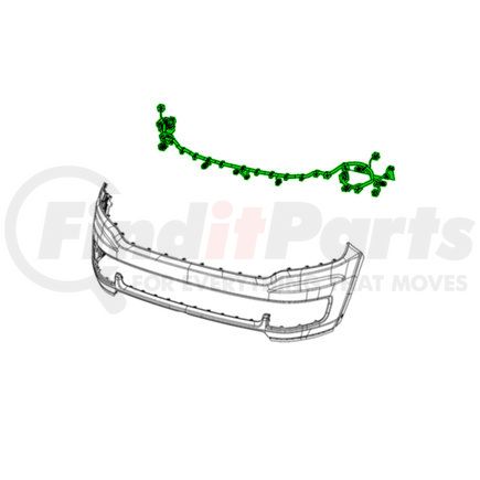Mopar 68427382AC Bumper Cover Wiring Harness - Front, for 2022-2023 Jeep Wagoneer/Grand Wagoneer