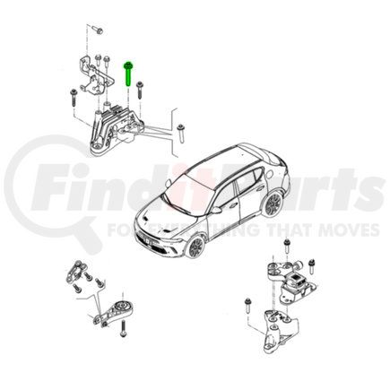 Mopar 06513362AA Engine Mount Bolt - 6-Lobe, For 2023 Dodge Hornet