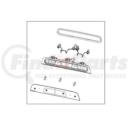 Mopar 68298380AH Center High Mount Stop Light - For 2019-2023 Ram 1500