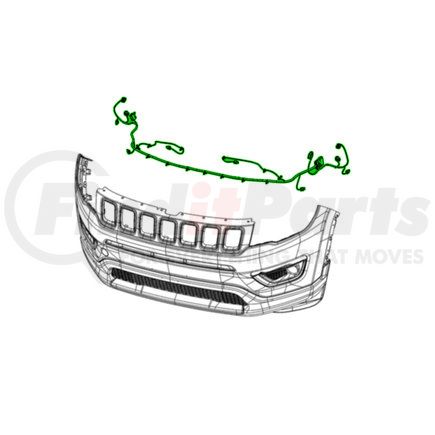 Mopar 68491614AE Bumper Cover Wiring Harness - Front, For 2022 Jeep Compass