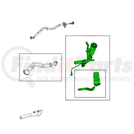 Mopar 68619921AA Fuel Filler Hose - For 2019-2023 Ram 1500