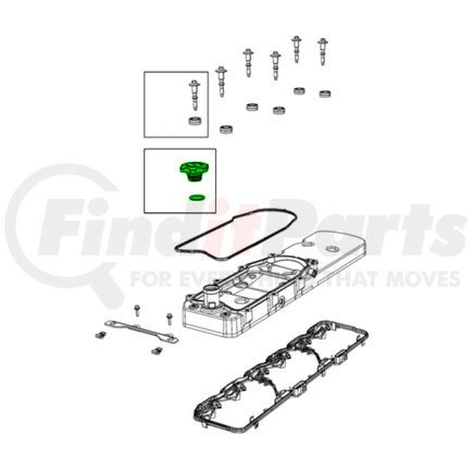 Mopar 68543998AA Engine Oil Filler Cap - For 2019-2023 Ram