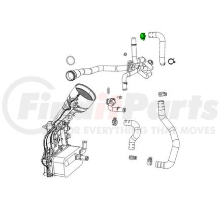 Mopar 68490057AA Exhaust Gas Recirculation (EGR) Cooler Hose