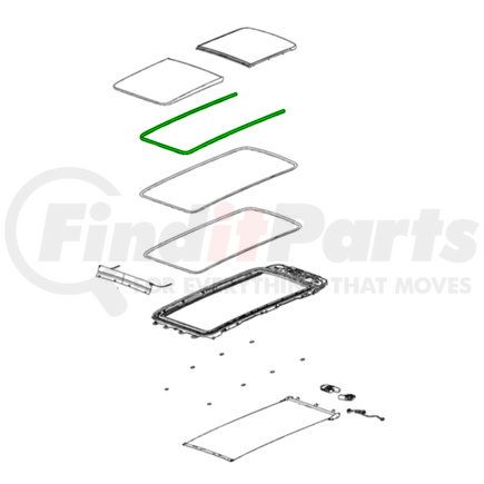 Mopar 68518682AA Sunroof Seal - Interior