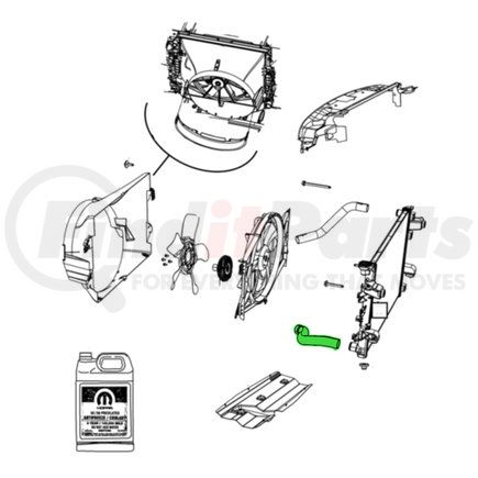 Mopar 55056854AB Radiator Outlet Hose