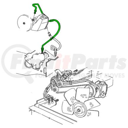 Mopar 52088489AB Power Steering Pressure Hose - For 2001 Jeep Cherokee