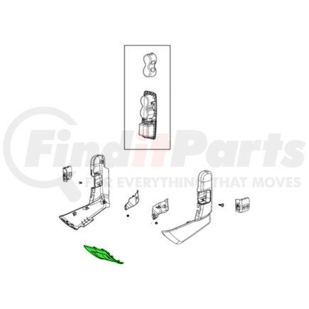 Mopar 5RU18PL5AD Seat Trim Panel