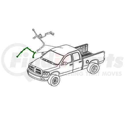 Mopar 68308172AB Body Wiring Harness - For 2017 Ram 1500