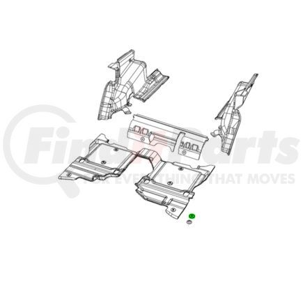 Mopar 5PL11TX7AA Floor Carpet Clip - Upper