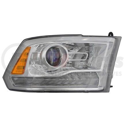 Eagle Eye CS361-B001R Headlight Assembly - Passenger Side, Chrome, Halogen, for 2013-2015 Dodge Ram 1500/2500/3500