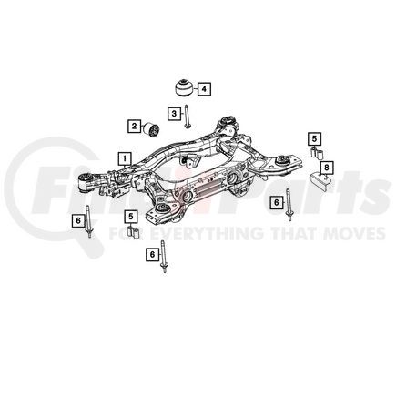 Mopar 06513683AA Suspension Crossmember Bolt