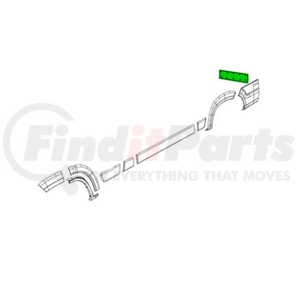Mopar 1ZT57JXWAB Side Sill Scuff Plate - Rear, Left, For 2019-2023 Ram