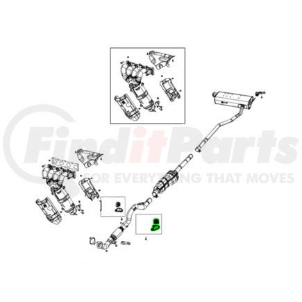 Mopar 57008653AA Exhaust Bracket - Front, For 2022 Jeep Compass