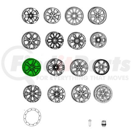 Mopar 5YD55VCRAA Aluminum Wheel - Front or Rear, For 2020-2023 Ram 1500