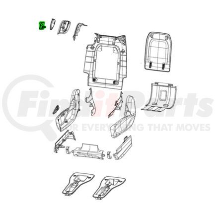 Mopar 5ZJ57LK5AD Seat Back Recliner Adjustment Handle - Left