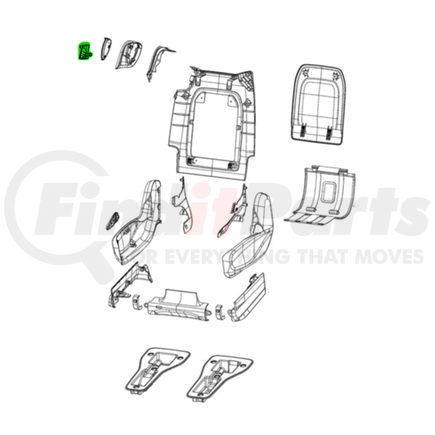 Mopar 5ZJ57PD2AD Seat Back Recliner Adjustment Handle - Left