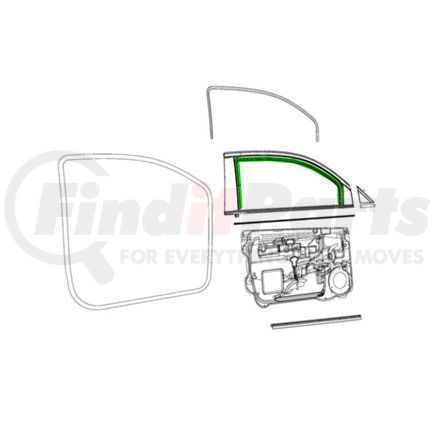 Mopar 68074109AB Door Outer Panel - Left, For 2012-2019 Fiat 500