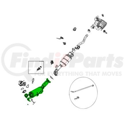 Mopar 68328942AA Exhaust Gas Differential Pressure Sensor Line