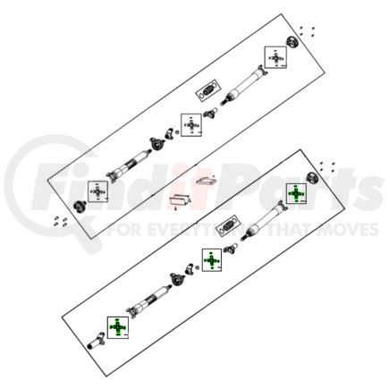 Mopar 68451103AA Universal Joint - For 2019-2023 Ram