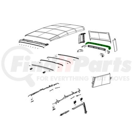 Mopar 68466091AA Rear Window Glass Seal - For 2020-2023 Jeep Gladiator