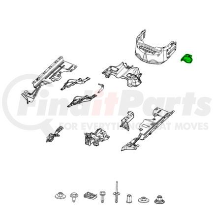 Mopar 68487220AB Heat Shield - Rear, Left, For 2021-2023 Jeep Grand Cherokee L