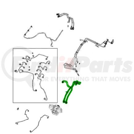 Mopar 68504210AA Fuel Injection Fuel Return Pipe