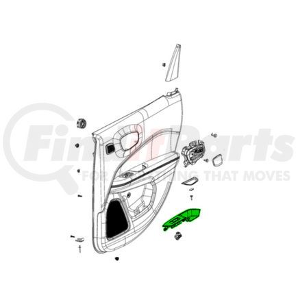 Mopar 68538472AA Door Armrest Bezel - Right, For 2022 Jeep Compass