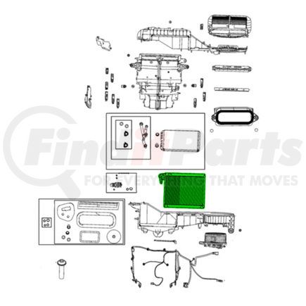 Mopar 68579042AB A/C Evaporator Core - For 2022-2023 Jeep Grand Cherokee