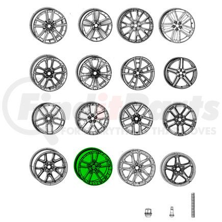 Mopar 6TF27VXWAA Aluminum Wheel - Front or Rear