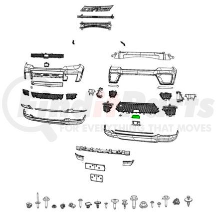 Mopar 6YX48DX8AA Grille Cap - For 2022-2023 Jeep Grand Cherokee