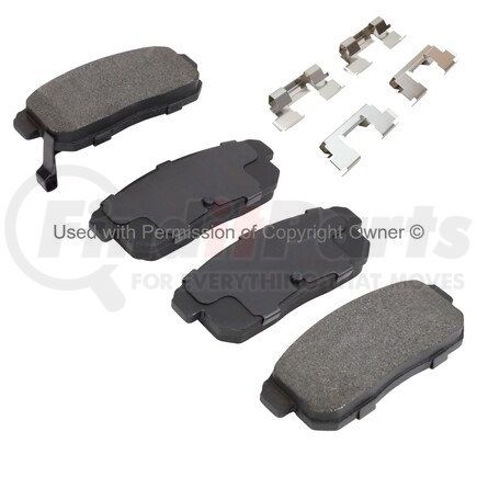 MPA Electrical 1003-1008M Quality-Built Black Series Semi-Metallic Brake Pads w/ Hardware