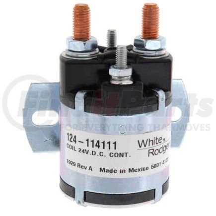 White Rodgers 124-114111 D/C Power Solenoid - Continuous, 4 Terminals, 24V, Standard Bracket
