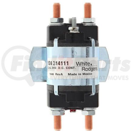 White Rodgers 124-314111 D/C Power Contactor - Continuous, 6 Terminals, 24V, Standard Bracket